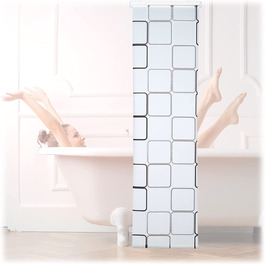 Квадратна шторка для душу, водовідштовхувальна, ретро-шторка для ванни і ванни душова кабіна стельового монтажу, 80x240 см, напівпрозора (240 x 60 x 5 см)