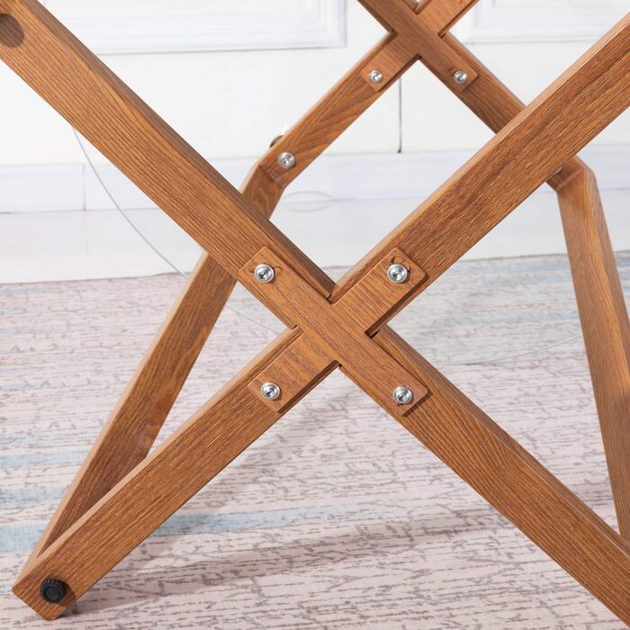 Елегантний обідній стіл H.J WeDoo з 2 стільцями: скляний круглий стіл у скандинавському стилі для балкона, вітальні та їдальні, білий колір, 2 стільці з бука (білий)