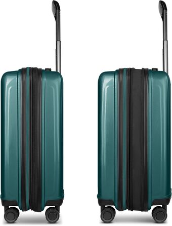 Набір валіз REDOLZ Essentials 14: S (55 см), M (66 см), L (77 см) з розширенням, TSA, 4 колеса | Pearl-green Metallic