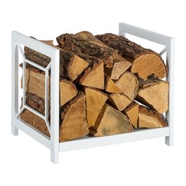 Стильна металева полиця для дров Relaxdays