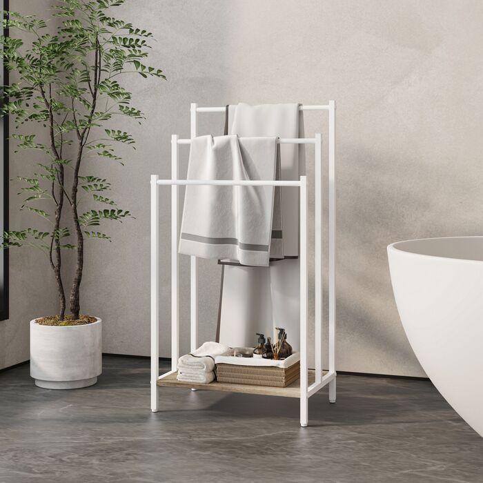 Підставка для рушників з полицею Relaxdays