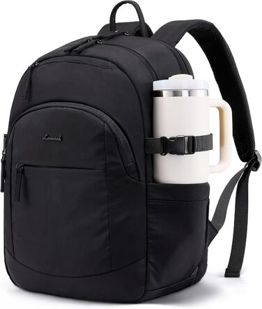 LOVEVOOK Рюкзак для ноутбука 17,3 дюйма, водонепроникний, для жінок та чоловіків, чорний