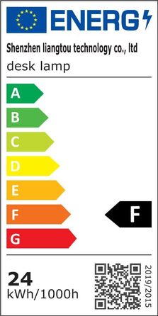 LED настільна лампа LOTTBUTY з гнушим шийкою, 24W, 80см, для офісу та дому, регулювання яскравості, денне світло, чорний колір