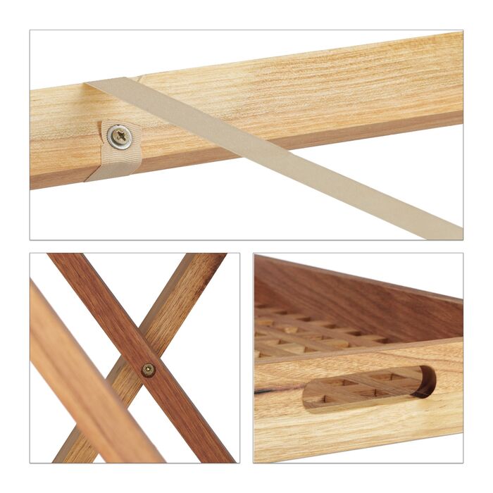 Relaxdays Стіл-трансформер складний горіхового кольору