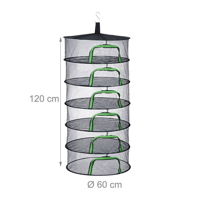 Relaxdays Складана сітка для сушіння білизни (зелена)