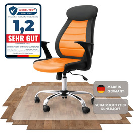 Килимок під офісне крісло для захисту підлоги - Нековзний, легко миється, різні розміри, Made in Germany (118x145 см)