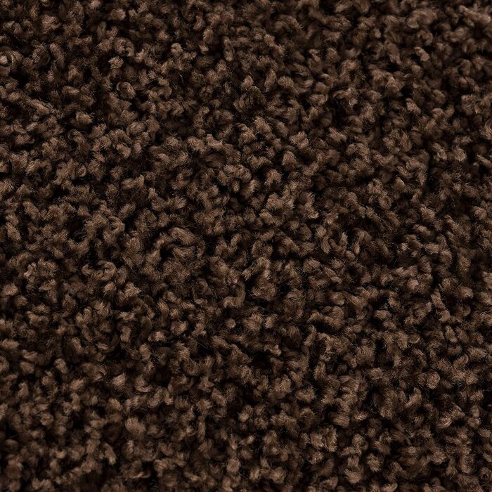Враження килим круглий-Ідеальні килими для вітальні, передпокою, спальні, дитячої, дитячої - високоякісний килимок, сертифікований Eko-Tex-Суцільний колір- (темно-коричневий, 150 см круглої форми)