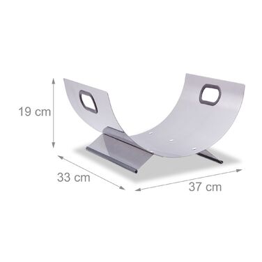 Кошик для дров Relaxdays з нержавіючої сталі