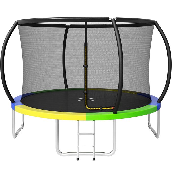 Батут JUMMICO вуличний Ø 290 см з сіткою безпеки та захисним покриттям, дитячий садовий батут