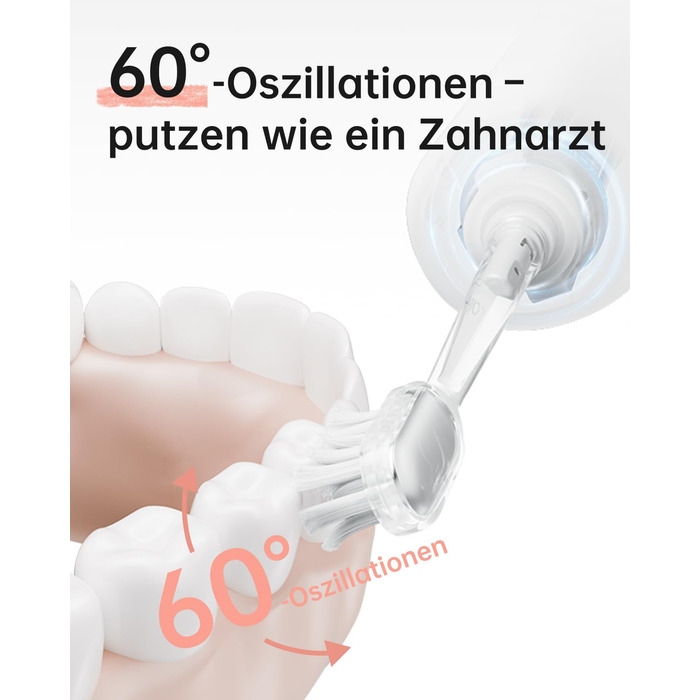 Електрична зубна щітка Laifen Wave Spezial з осциляцією та вібрацією, для дорослих, з додатком, 2 насадки (зелена)