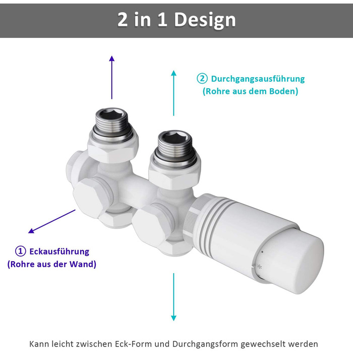 Елегантний радіатор для ванної кімнати 1600x600 мм, білий, з середнім підключенням, сушарка для рушників