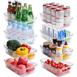 Набір органайзерів для холодильника Lifewit, 8 шт., контейнер для зберігання в холодильнику, прозорі ящики для зберігання, органайзер для зберігання