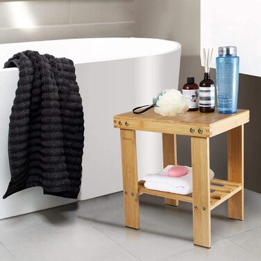 Вінтажний бамбуковий пуф-стілець - 27x23x25 см. Міцний, з неслизьким сидінням. Пуф, приліжний столик, дитячий стільчик, підставка для квітів.