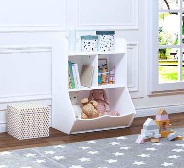 Органайзер для зберігання іграшок UTEX, 40 відсіків для зберігання дитячих іграшок з контейнерами, ящики для іграшок та місця для зберігання для ігрової кімнати, спальні, дитячої, білі