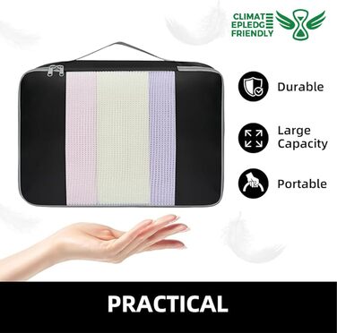 Набір органайзерів для одягу в подорожі BAGAIL, 10 шт., набір кубів для пакування речей у валізу та ручну поклажу, рожевий