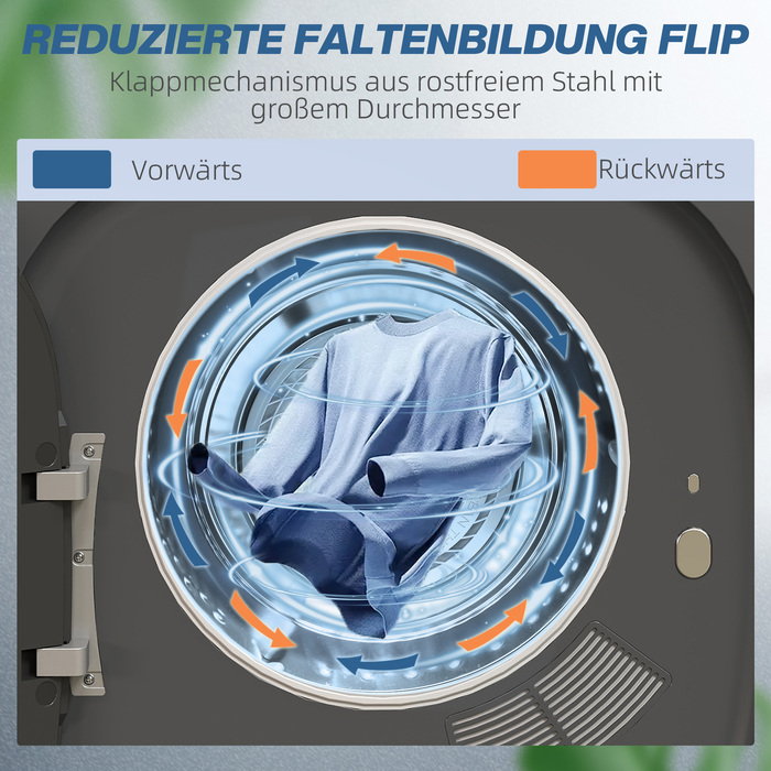 Сушарка для білизни з УФ-дезінфекцією, компактна, місткістю 4 кг, з нержавіючої сталі, сірого кольору