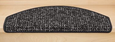 Кеттельсервіс-Мецкер ступінчасті килимки Гера напівкруглі сходові килимки сходовий килимок (14 шт., антрацит)