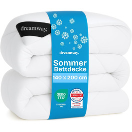 Ковдра DREAMWAY 200x220 см, 450 г/м², тепла зимова ковдра, для дітей, біла