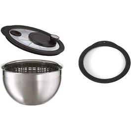 Швидка та якісна овочениця RÖSLE з кришкою та ручкою, діаметр 24 см, нержавіюча сталь 18/10