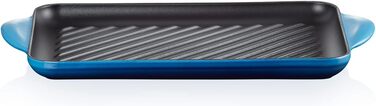 Гриль-пательня LE CREUSET прямокутна, чавун, 33 см, Azure (20202320600460)