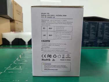 Mini-проектор WiMiUS 18000 люмен з Wi-Fi та Bluetooth, 1080P Full-HD, портативний для домашнього кінотеатру, сумісний з iOS/Android/Laptop/USB/PS5/AV (сірий)