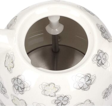 Керамічний чайник CONCEPT Побутова техніка RK0010ne, унікальний дизайн, привабливий квітковий дизайн, 1 л, білий, 1100 Вт