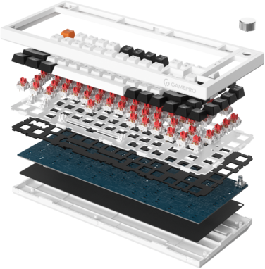 Дротова механічна клавіатура GamePro MK160W (Red) з Hot-Swap RGB White