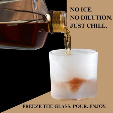 Набір склянок для віскі LIITON American Peaks Kristall, 4 шт., 300 мл, для охолодження, ідеальний подарунок для чоловіків