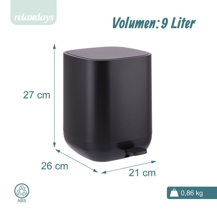 Відро для сміття Relaxdays, 9 літрів
