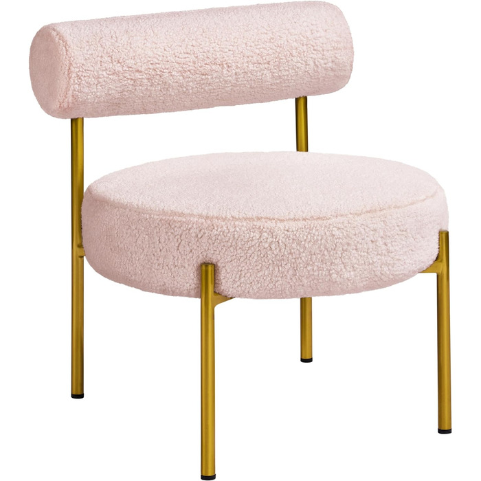 Обідній стілець зі спинкою Стильне крісло для вітальні Крісло Реклайнер (1, рожевий)
