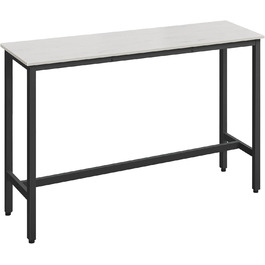 Барний стіл VASAGLE LBT140B73: промисловий дизайн, металевий каркас, 140 см, білий & чорний