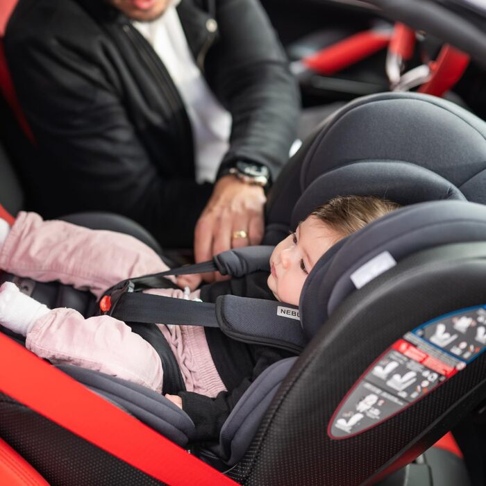 Автокрісло Lorelli Nebula, зростаюче автокрісло з Isofix - група 0/1/2/3 (0-36 кг), дитяче крісло, регульований підголівник у 8 положеннях, поворот на 360 градусів, 5-точковий ремінь безпеки, чорний (синій)