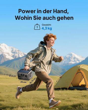 BLUETTI Elite 30 V2: Портативна електростанція 288 Wh, LFP акумулятор, 600W, Power Lifting 1500W, сонячний генератор для кемпінгу та екстрених ситуацій