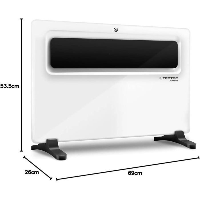 Тротэк конвекторний обігрівач TCH 1510 E – 1500 Вт, електричний, для кріплення на стіну