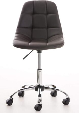 Офісний стілець Emil від CLP: регульована висота, поворотний, з оббивкою з штучної шкіри, білий (колір: коричневий)