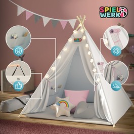 Ігровий намет Teepee рожевий 160x130x130см