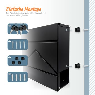 Скрінька для листів Relaxdays з відсіком для газет