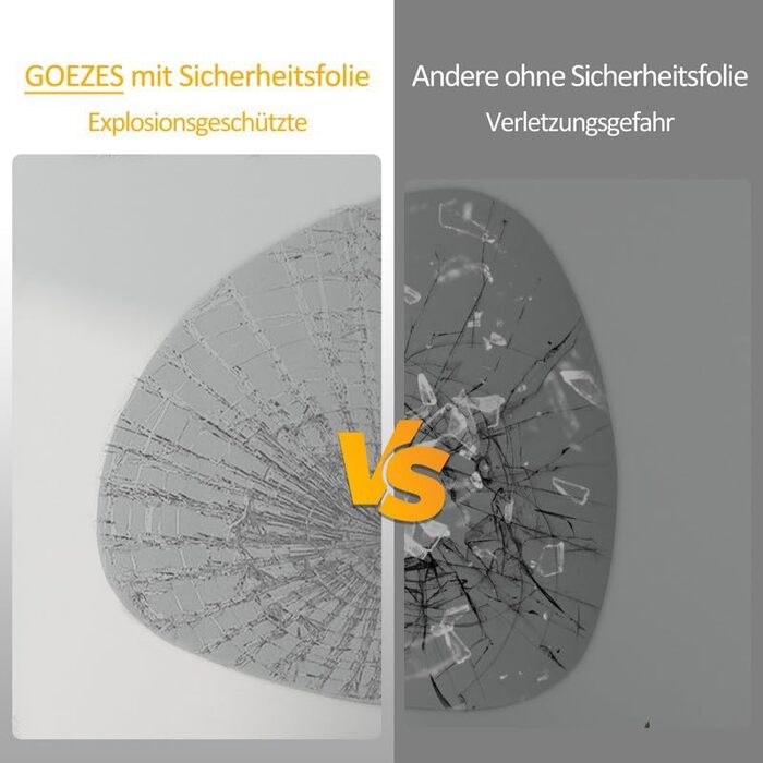 Дзеркало для ванної кімнати Spiegel Schwarz 40x60 см з металевим каркасом | Прямокутне настінне дзеркало для ванної, вітальні, спальні, гостьової кімнати