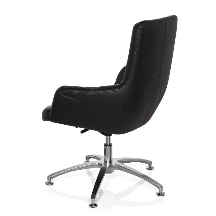Крісло-релакс SHAKE 300, штучна шкіра, чорний колір, hjh OFFICE