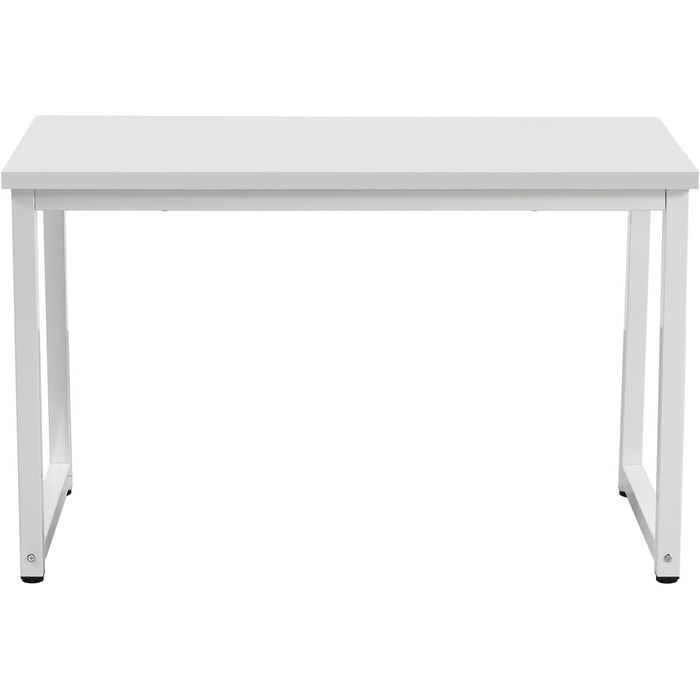 Офісний стіл Дуб Вигляд Білий Металеві ніжки Комп'ютерний стіл Письмовий стіл Робочий стіл Стіл для ПК (білий)