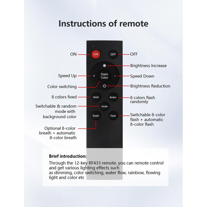 Світлодіодна підлогова лампа RGBICW з пультом та додатком, димування, Alexa/Google, синхронізація з музикою, 16 млн кольорів, 68 режимів, стильна лампа для спальні 51 дюйм