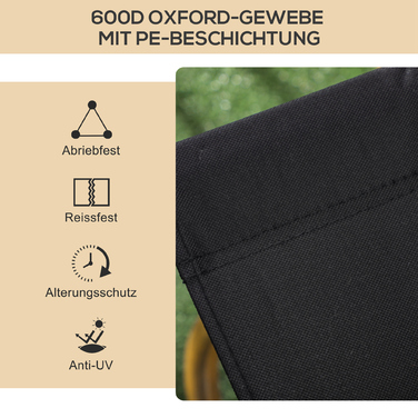 Кемпінгові стільці, 2 шт., пляжні, складні, сталевий каркас, 