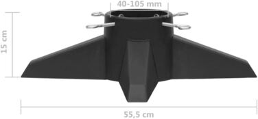 Підставка для різдвяної ялинки VidaXL підставка для різдвяної ялинки підставка для ялинки підставка для різдвяної ялинки підставка для різдвяної ялинки тримач підставка для різдвяної ялинки 55,5x55, 5x15 см (сірий )