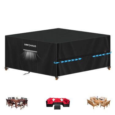 Захисний чохол для садово-патіо меблів: стіл, вологостійкий, 250x250x90 см, 420D Oxford