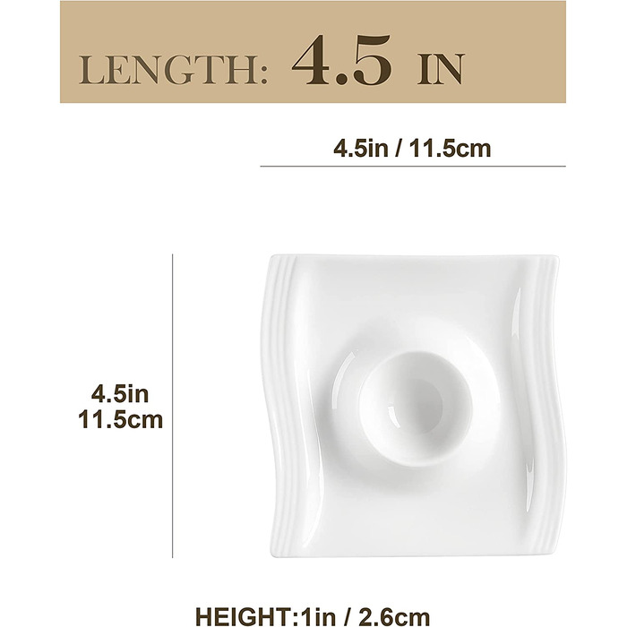 MALACASA Серія Flora – 60-кількісний сервіз для 12 осіб – кремово-біле порцелянове посуд у квадратному дизайні (тарілки, чашки, блюдця) – придатний для миття в посудомийній машині та мікрохвильовій печі, білий