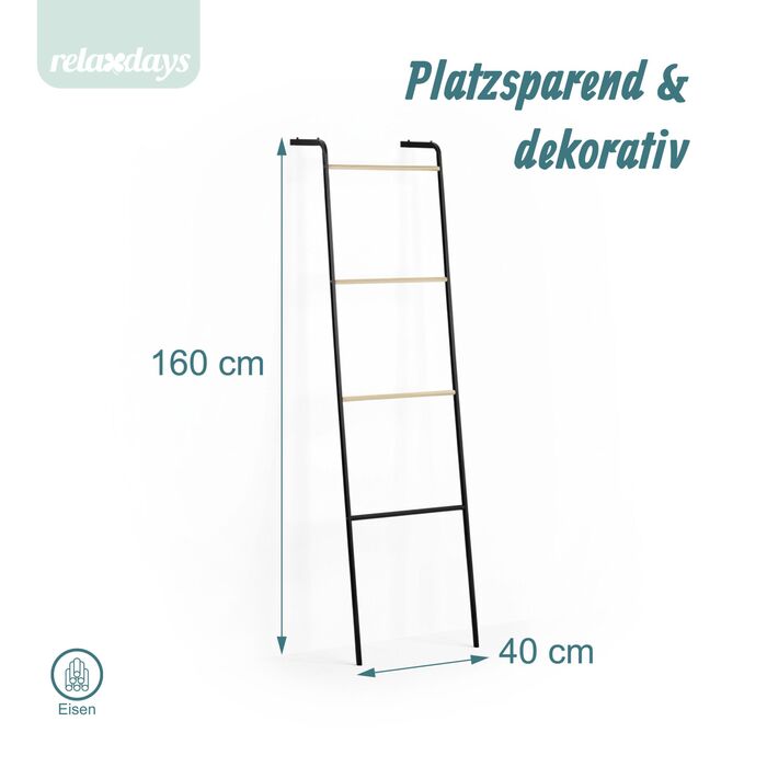 Підставка для рушників Relaxdays, метал, 4 яруси