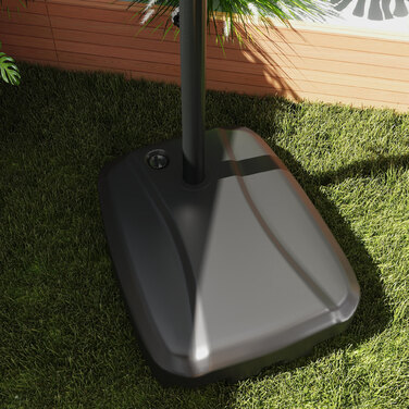 Відображуваний зонт для виноградників 247 x 247 см з регульованим нахилом, сонцезахисний парасоль з подвійним куполом, ручним механізмом, стійкою, водовідштовхувальним покриттям, світло-сірого кольору.