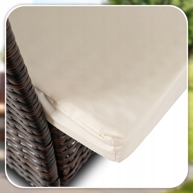 Комплект садових меблів із техноротанга MEBEL ELITE, коричневий, 4 предмети