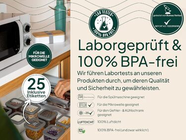 Набір банок для зберігання uandu з 12 герметичних без вмісту BPA кухонний органайзер