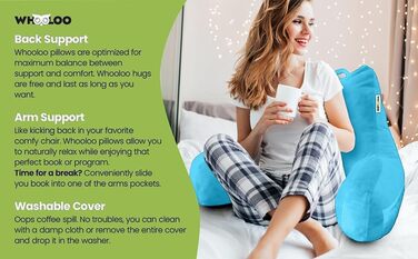 Подушка для сидіння в ліжку з підтримкою спини, великий кут нахилу для дорослих, для перегляду телевізора, підставка для ліжка, для людей з ГЕРХ, печією, відновлення, храпіння, виготовлена у США, 100% піна з пам'яті ефектом